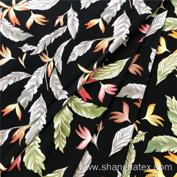 Export Rayon Printed Fabrics Design Feather And Leaves